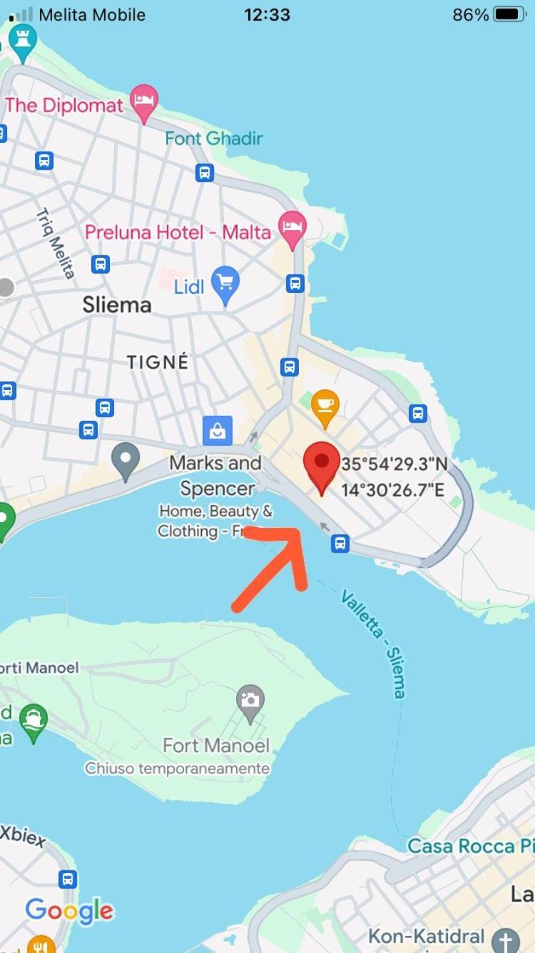 Charming Central Townhouse In Sliema Steps From Promenade And Sliema Ferry Apartment Exterior foto